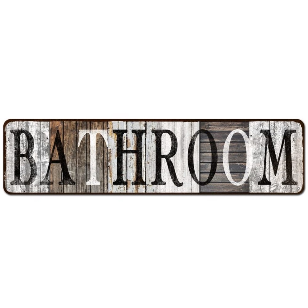 Bathroom Wall Art Decor Bathroom Sign Inspirational Motto Grey Wall Decor🐶